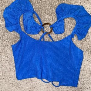 Royal Blue Crop Top